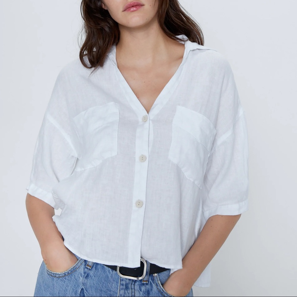 NWT Zara Linen Top